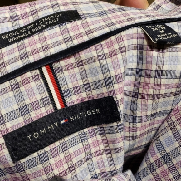 Tommy hilfiger purple plaid long sleeve shirt - Picture 5 of 6